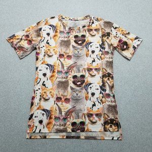 Secret Treasures Shirt Womens‎ Small Medium All Over Print Cats Dogs Sleepwear